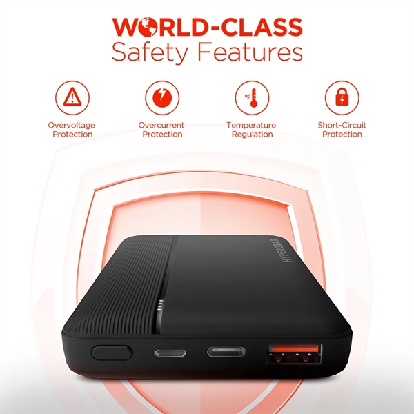 This 10,000 mAh power bank features the latest fast charging technologies... from ASI 61005 Hirsch Gift Inc