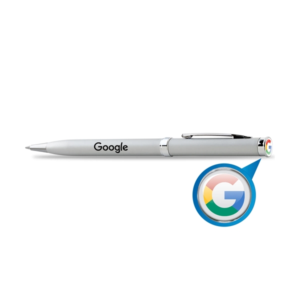 Metal body, pocket clip, ballpoint pen, twist action, blue ink.Metal body,... from ASI 34040 Alexander Mfg Co