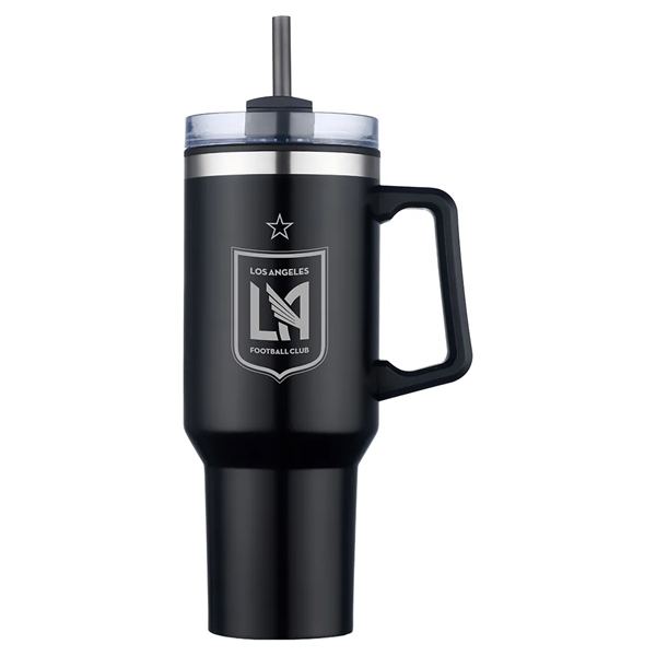 40 oz Plastic-Lined Straw Travel Mug... from ASI 31517 Admart Products