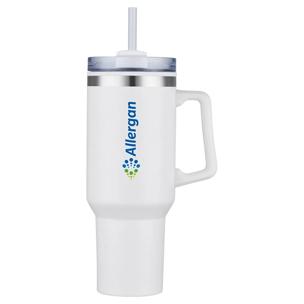 40 oz Plastic-Lined Straw Travel Mug... from ASI 31517 Admart Products