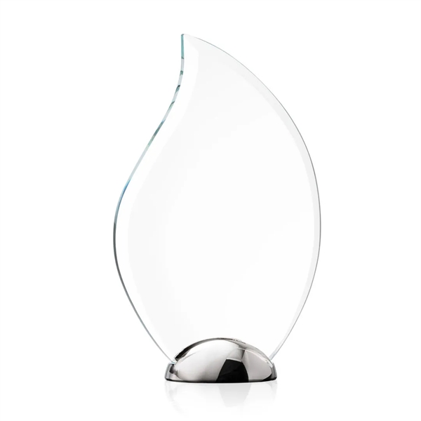 The Starfire Crystal Neskita Flame VividPrint™ Award features beautiful framing bevels... from ASI 84592 St Regis Group / St Regis