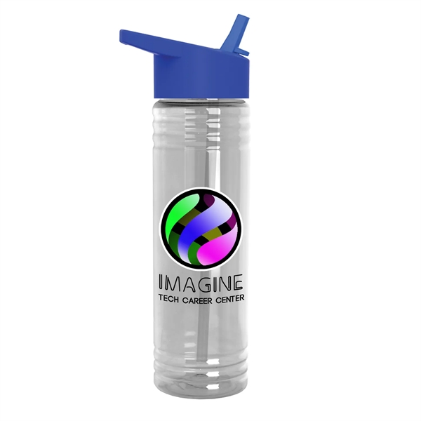 New Slim Cylinder Design 24 oz. Transparent Water Bottles with Flip... from ASI 55990 Garyline