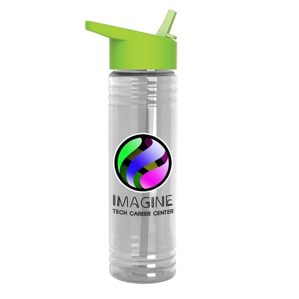 New Slim Cylinder Design 24 oz. Transparent Water Bottles with Flip... from ASI 55990 Garyline
