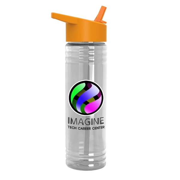 New Slim Cylinder Design 24 oz. Transparent Water Bottles with Flip... from ASI 55990 Garyline