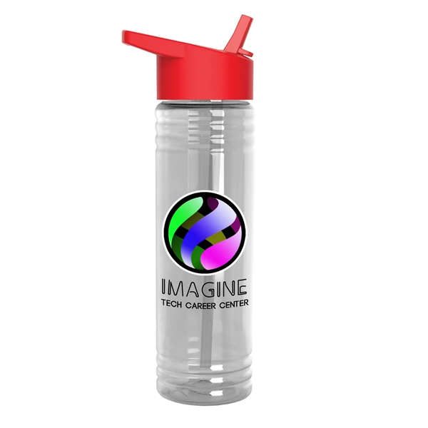 New Slim Cylinder Design 24 oz. Transparent Water Bottles with Flip... from ASI 55990 Garyline