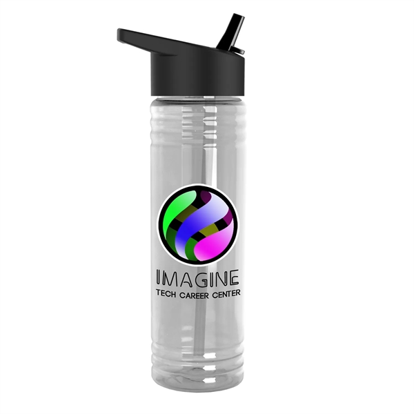 New Slim Cylinder Design 24 oz. Transparent Water Bottles with Flip... from ASI 55990 Garyline