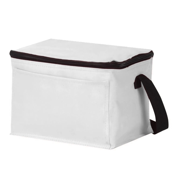 Six-can capacity cooler bag with PEVA lining, zipper closure and carrying... from ASI 37980 Bagworld