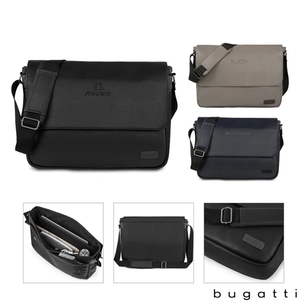 Bugatti Contrast Collection Messenger Bag... from ASI 67866 Logomark/Valumark
