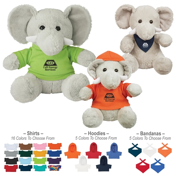 8 1/2" Plush Elephant.... from ASI 61125 Hit Promotional Products / Hit®