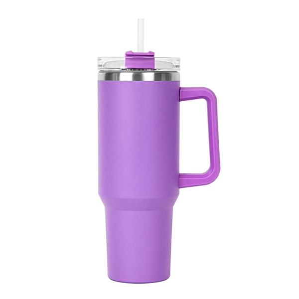 40 OZ. S/S Travel Mug with Handle & Straw... from ASI 41511 Brainchild USA Inc / BrainChild Gift Club