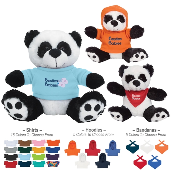 Plush panda with a shirt that comes in fourteen different colors.... from ASI 61125 Hit Promotional Products / Hit®