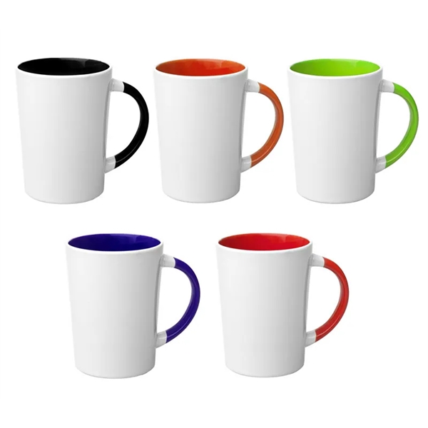 13 oz. Two tone latte ceramic mug plus free 1 color... from ASI 37218 Athena Promo (tm)