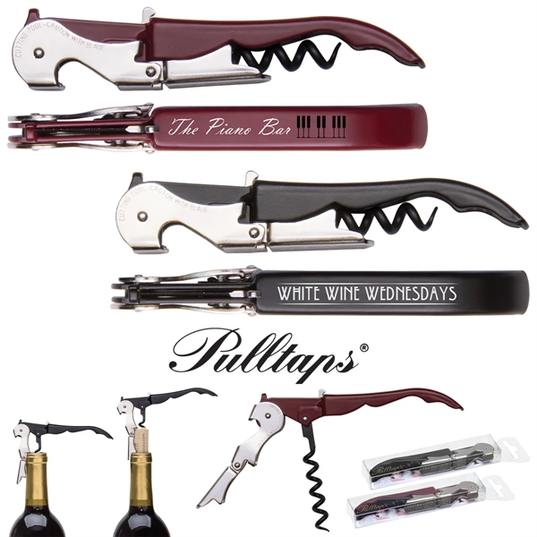 4 3/4" double-hinged waiters corkscrew with nickel-plated double lever, bottle opener... from ASI 62190 Illini
