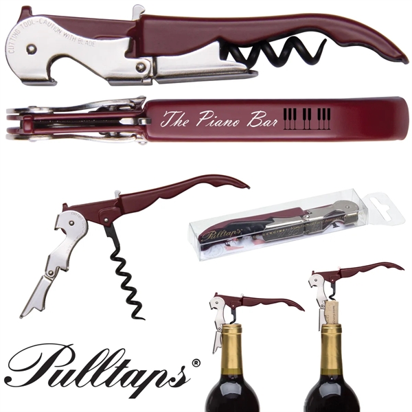 4 3/4" double-hinged waiters corkscrew with nickel-plated double lever, bottle opener... from ASI 62190 Illini