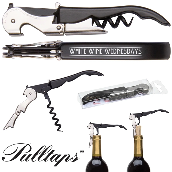 4 3/4" double-hinged waiters corkscrew with nickel-plated double lever, bottle opener... from ASI 62190 Illini