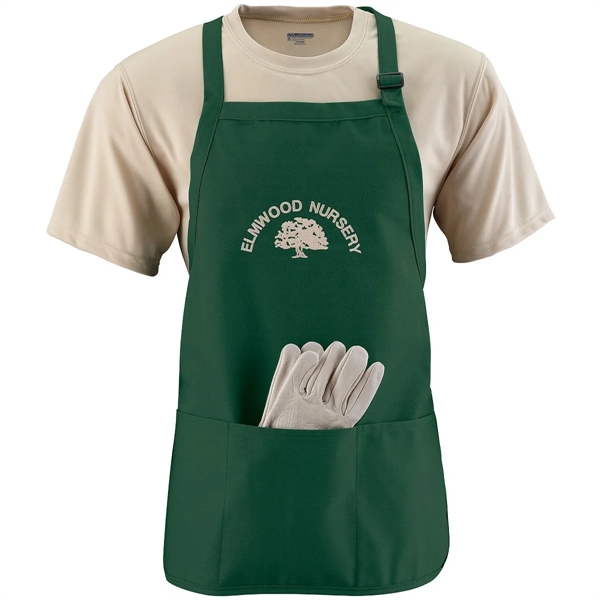 Polyester/cotton twill apron with triple-divided pouch pocket that's sold blank.... from ASI 37461 Augusta Sportswear
