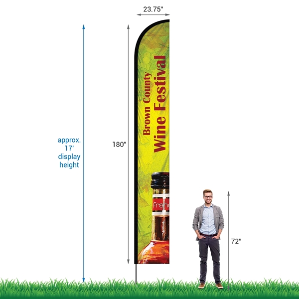 15' Double Sided Custom Portable Half Drop Banners... from ASI 80228 Quinn