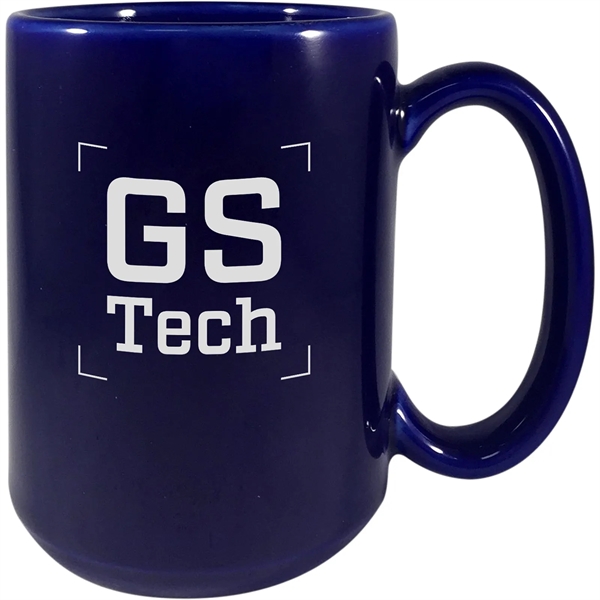 USA-made ceramic mug with screen-printed logo. Two-side print. Great for restaurants... from ASI 61966 HPG / Best Promotions USA