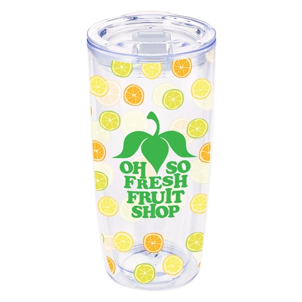 19 ounce double wall acrylic plastic tumbler with rubber gasketed lid... from ASI 61125 Hit Promotional Products / Hit®