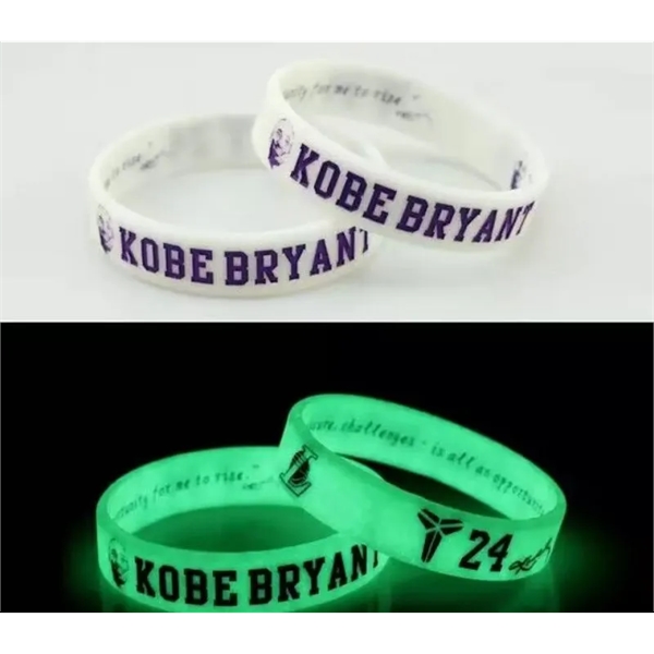 4/5 inch Glow In The Dark Silicone Wristband plus 1 color... from ASI 37218 Athena Promo (tm)