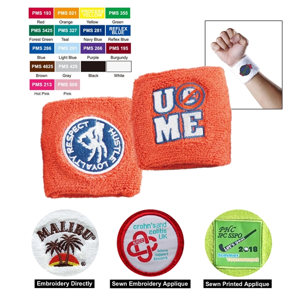 Cotton and polyester terry cloth, wristband.... from ASI 41511 Brainchild USA Inc / BrainChild Gift Club