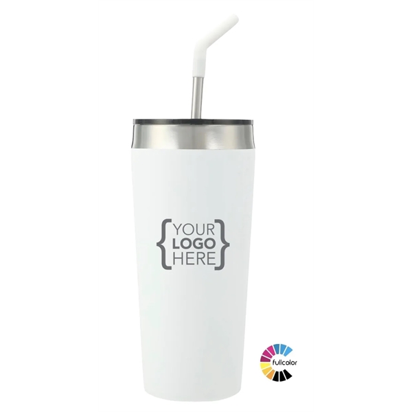 Stainless Tumbler with Straw... from ASI 89971 Stuff A Mug
