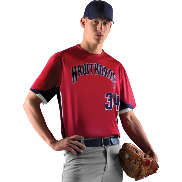 Chromagear Pink Officials Jersey, White And Pink Striped Shirt With Set-In... from ASI 37461 Augusta Sportswear