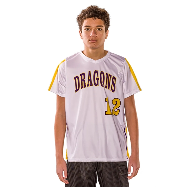 100% Texturized Polyester Interlock, Set-In Short Sleeve T-Shirt Design, Self Material... from ASI 37461 Augusta Sportswear