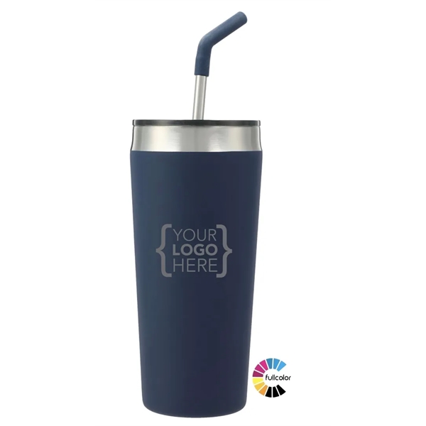 Stainless Tumbler with Straw... from ASI 89971 Stuff A Mug