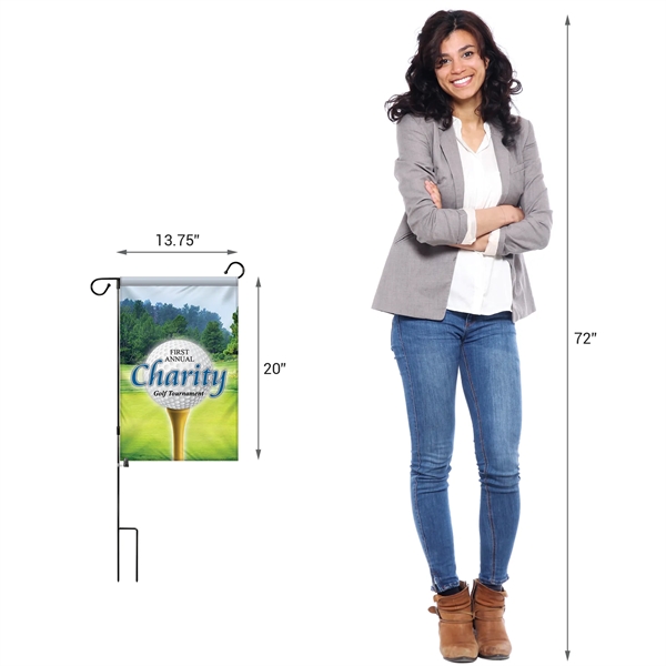 14" x 20" Custom Double Sided Garden Banner with Hardware... from ASI 80228 Quinn