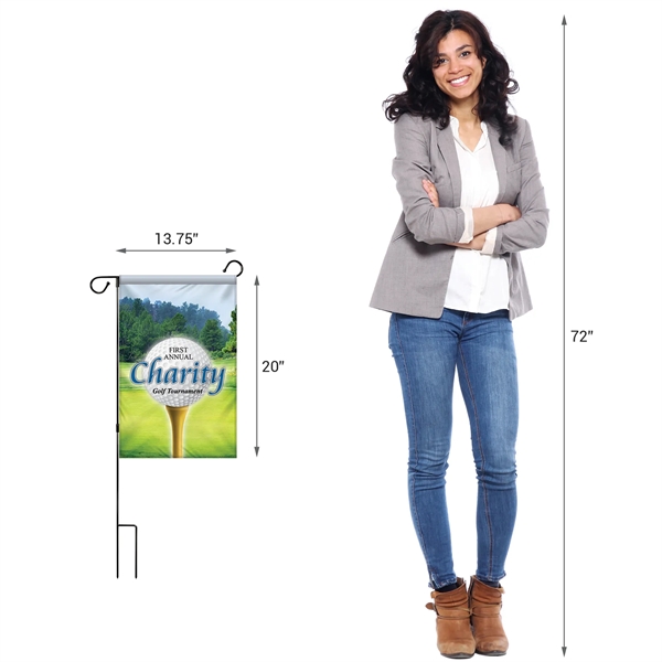 14" x 20" Custom Single Reverse Garden Banner... from ASI 80228 Quinn