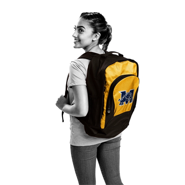 Backpack with front panels made of polyester ripstop and a zippered... from ASI 37461 Augusta Sportswear