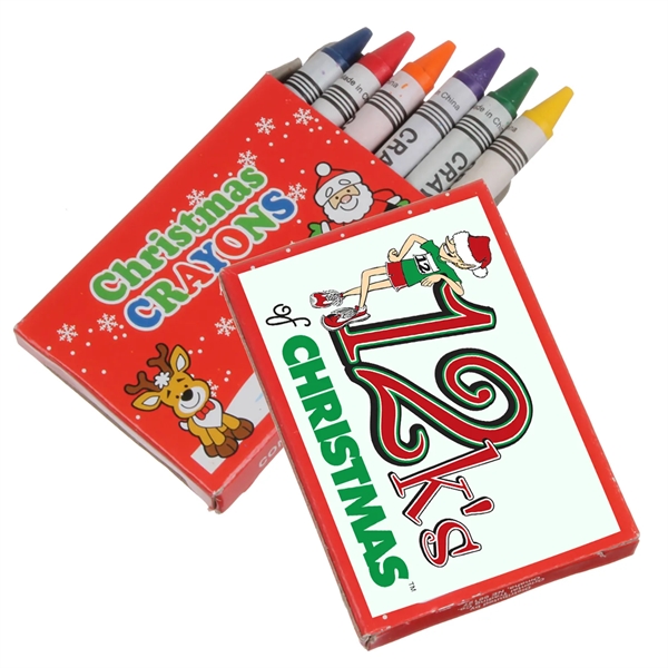 Six-pack of crayons packed inside a holiday theme printed box.... from ASI 52710 Lincoln Line
