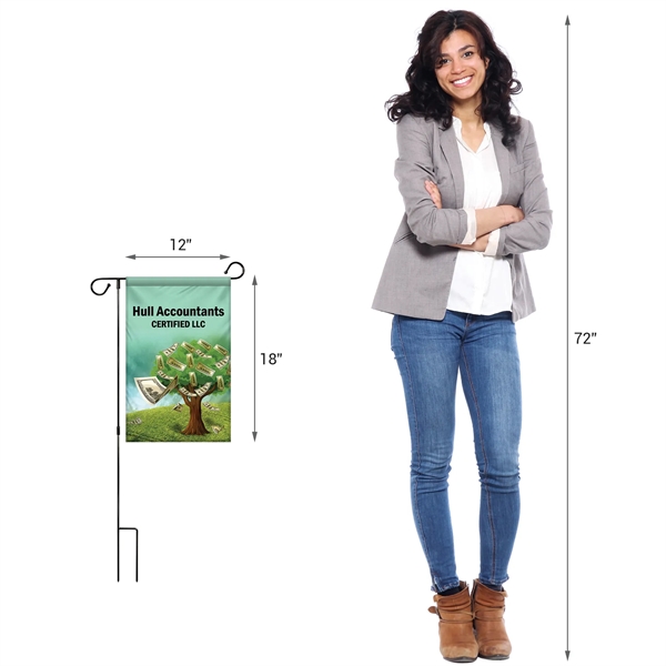 Outdoor 12" x 18" full color knit polyester garden banner... from ASI 80228 Quinn