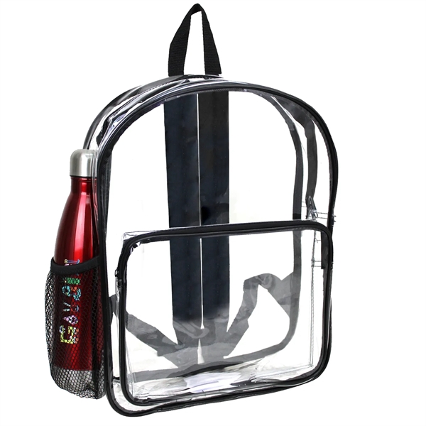 16" x 11" x 5" clear PVC backpack with zipper closure,... from ASI 37980 Bagworld