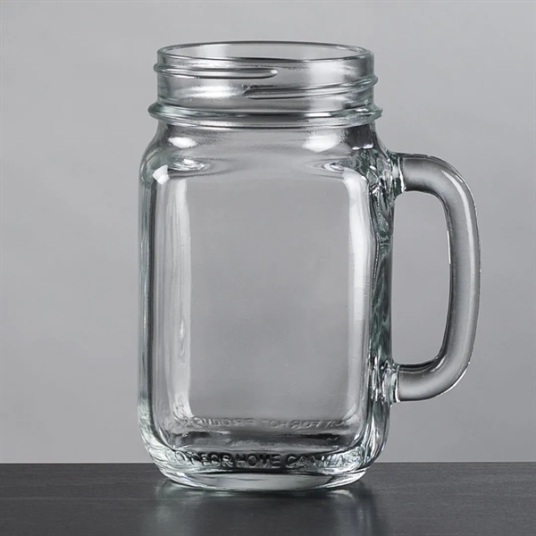 The 16oz Roswell Drinking Jar features a handle and lug finish... from ASI 84592 St Regis Group