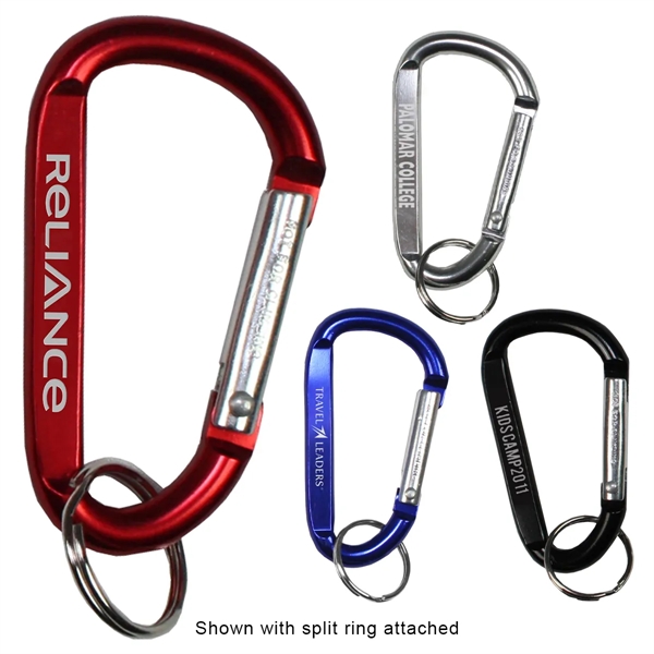 Metal carabiner with split ring.... from ASI 62660 Innovation Line