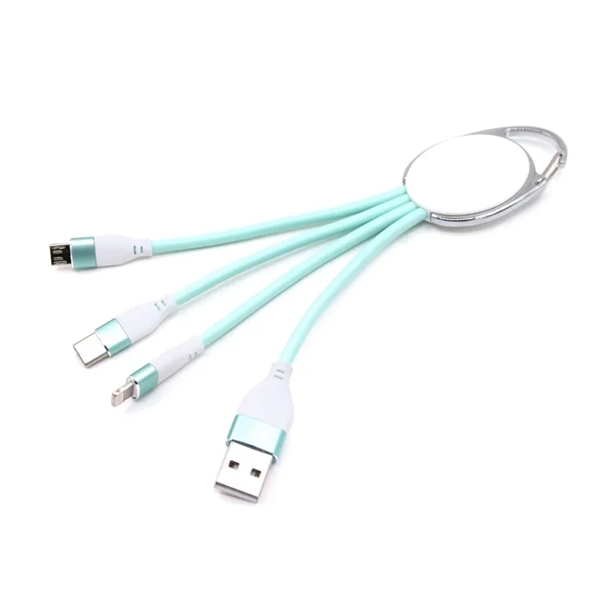 3-in-1 Keychain charging cable plus 1 color silkscreen imprint on 1... from ASI 37218 Athena Promo (tm)