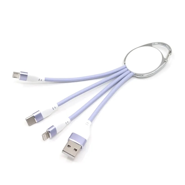 3-in-1 Keychain charging cable plus 1 color silkscreen imprint on 1... from ASI 37218 Athena Promo (tm)