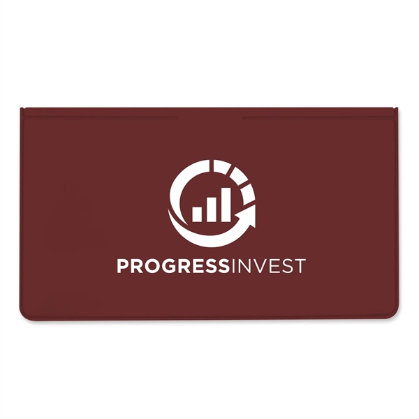 Checkbook cover made of vinyl measuring 3.43"H x 6.37"W with a... from ASI 54040 Fey Promo