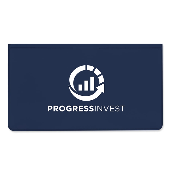 Checkbook cover made of vinyl measuring 3.43"H x 6.37"W with a... from ASI 54040 Fey Promo