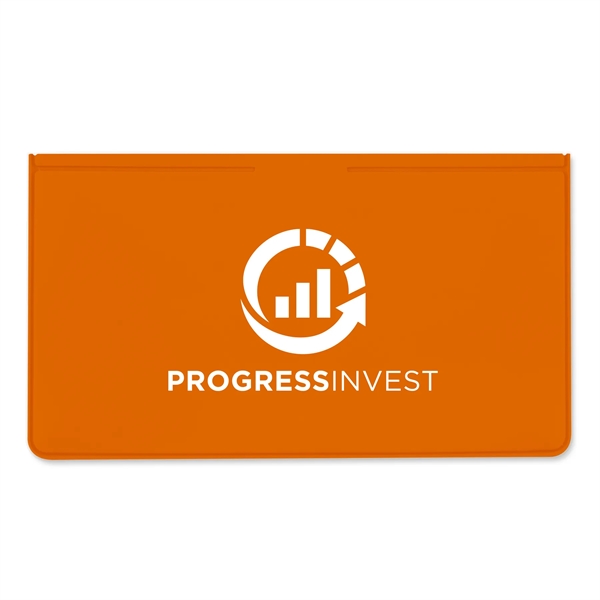 Checkbook cover made of vinyl measuring 3.43"H x 6.37"W with a... from ASI 54040 Fey Promo