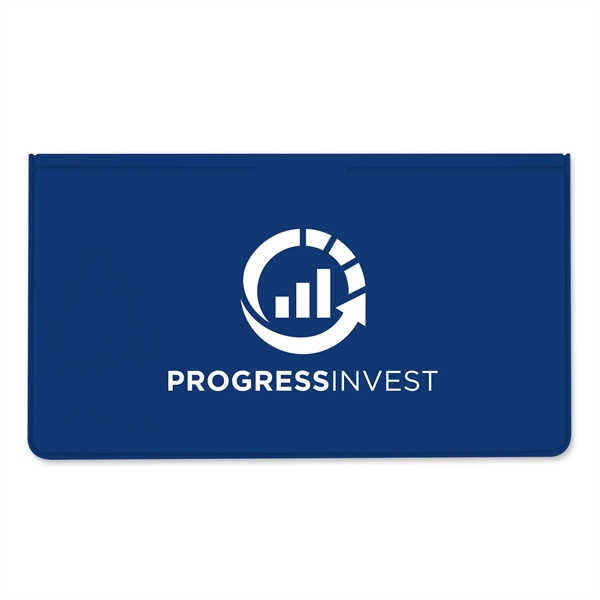 Checkbook cover made of vinyl measuring 3.43"H x 6.37"W with a... from ASI 54040 Fey Promo