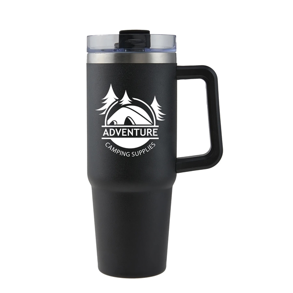 30 oz. stainless steel mug with double wall vacuum insulation, plastic... from ASI 52840 Evans Manufacturing