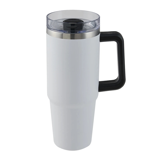 30 oz. stainless steel mug with double wall vacuum insulation, plastic... from ASI 52840 Evans Manufacturing