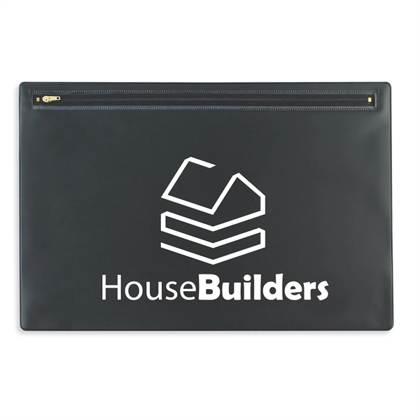 Vinyl portfolio measuring 10.43"H x 15.37"W with a nylon zipper.... from ASI 54040 Fey Promo