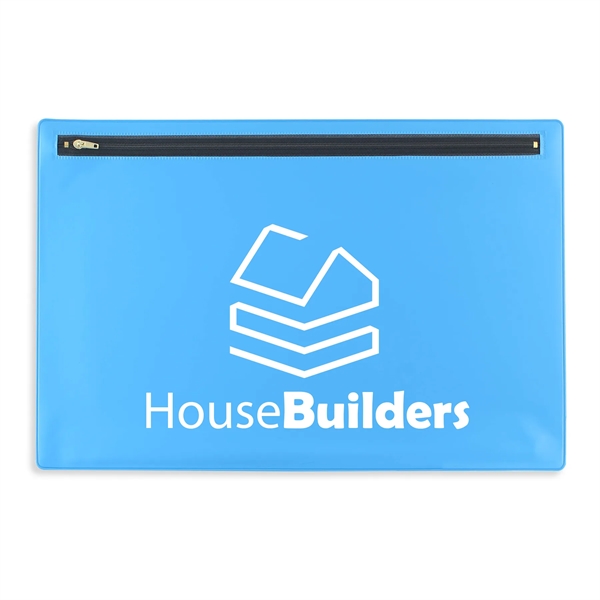 Vinyl portfolio measuring 10.43"H x 15.37"W with a nylon zipper.... from ASI 54040 Fey Promo