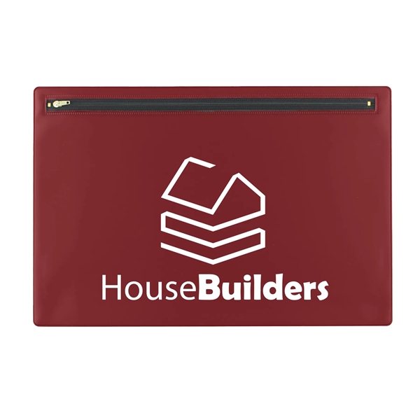 Vinyl portfolio measuring 10.43"H x 15.37"W with a nylon zipper.... from ASI 54040 Fey Promo