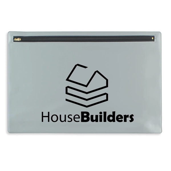 Vinyl portfolio measuring 10.43"H x 15.37"W with a nylon zipper.... from ASI 54040 Fey Promo