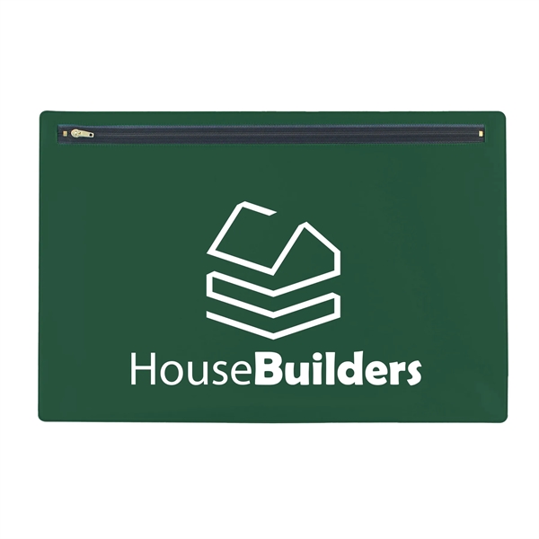 Vinyl portfolio measuring 10.43"H x 15.37"W with a nylon zipper.... from ASI 54040 Fey Promo